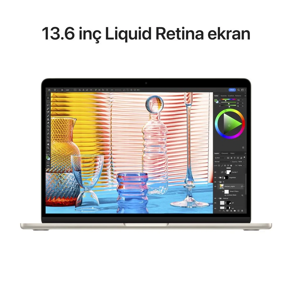 Apple MacBook Air 13.6&quot; M2 Chip, 8GB RAM, 512GB SSD, Yıldız Işığı (MLY23) 2022