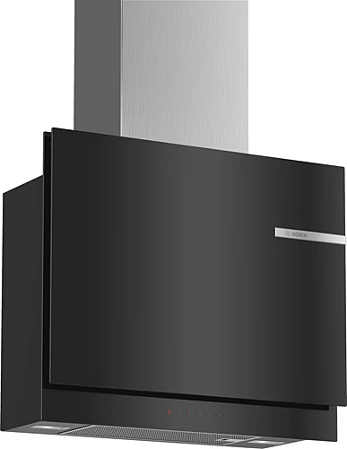 Bosch Serie 2 Duvar Tipi Davlumbaz, 60 cm, Siyah Cam, Siyah - DWK64PJ60T