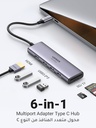 Ugreen 6 in 1 Hub USB-C to 4K HDMI + 3x USB 3.0 A + TF/SD CM280