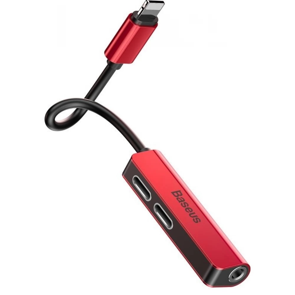 Baseus L52 Audio Adapter Lightning CALL52-91 red/black