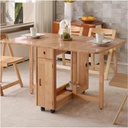 Folding dining table DM047 Rubber Wood