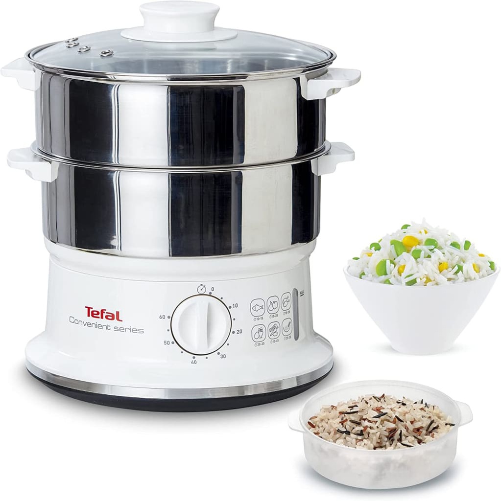 TEFAL Tefal Steamer VC145140 Timer Steamer, Stainless Steel