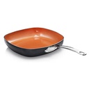 Gotham Steel 1736FEMG Copper Square Shallow Pan