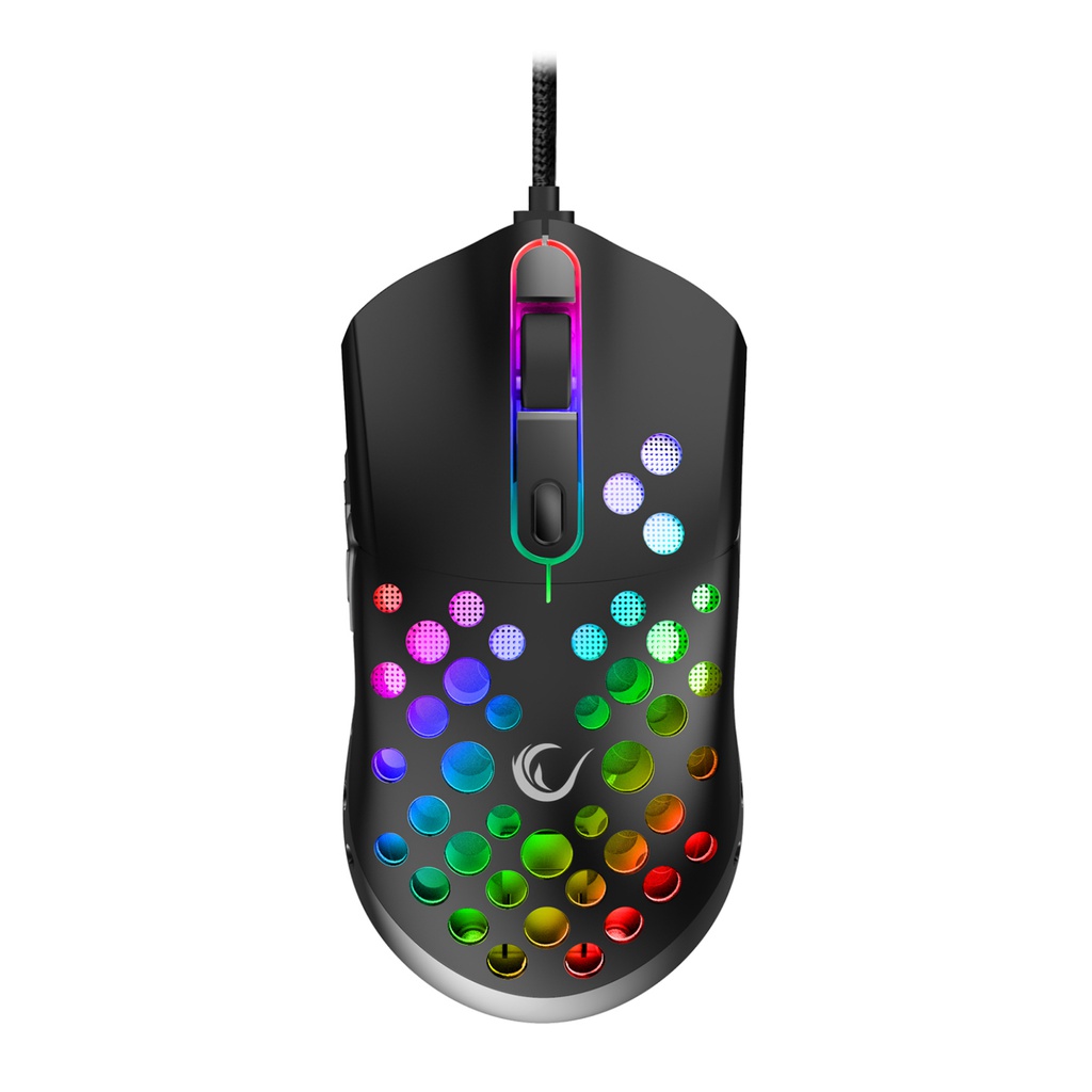 Rampage SMX-R66 ROCKET Ultra Hafif Siyah RGB Ledli 12000dpi Gaming Oyuncu Mouse