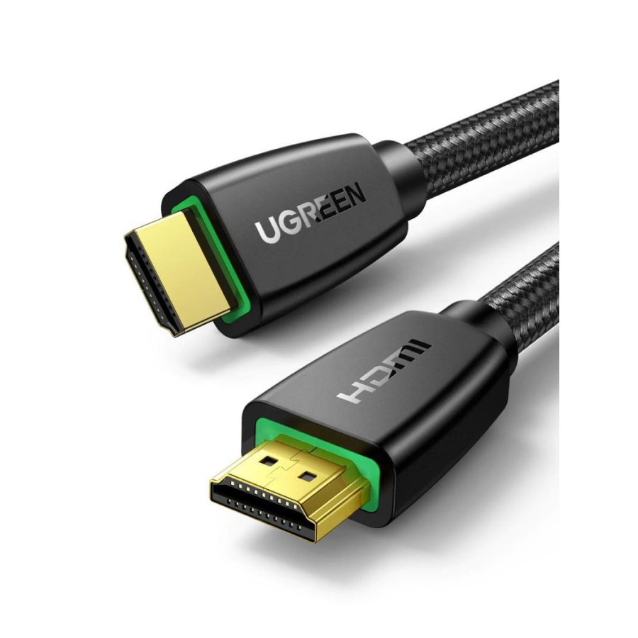 Ugreen HDMI Male to Male Nylon Braided Cable with Ethernet 1.5m. Black, 4K*2K, 60 Hz. v2.0 (40409)