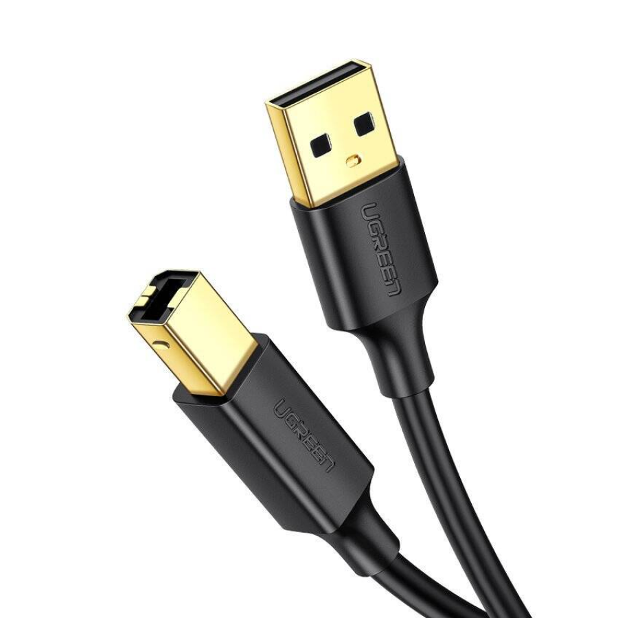 UGreen USB 2.0 AM to BM Print Cable 1.5m, Black (10350B)