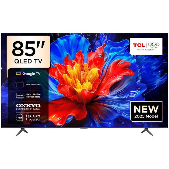 TCL 85&quot; 85P8K QLED 4K 144 Hz Quantum Crystal Google TV (2025)